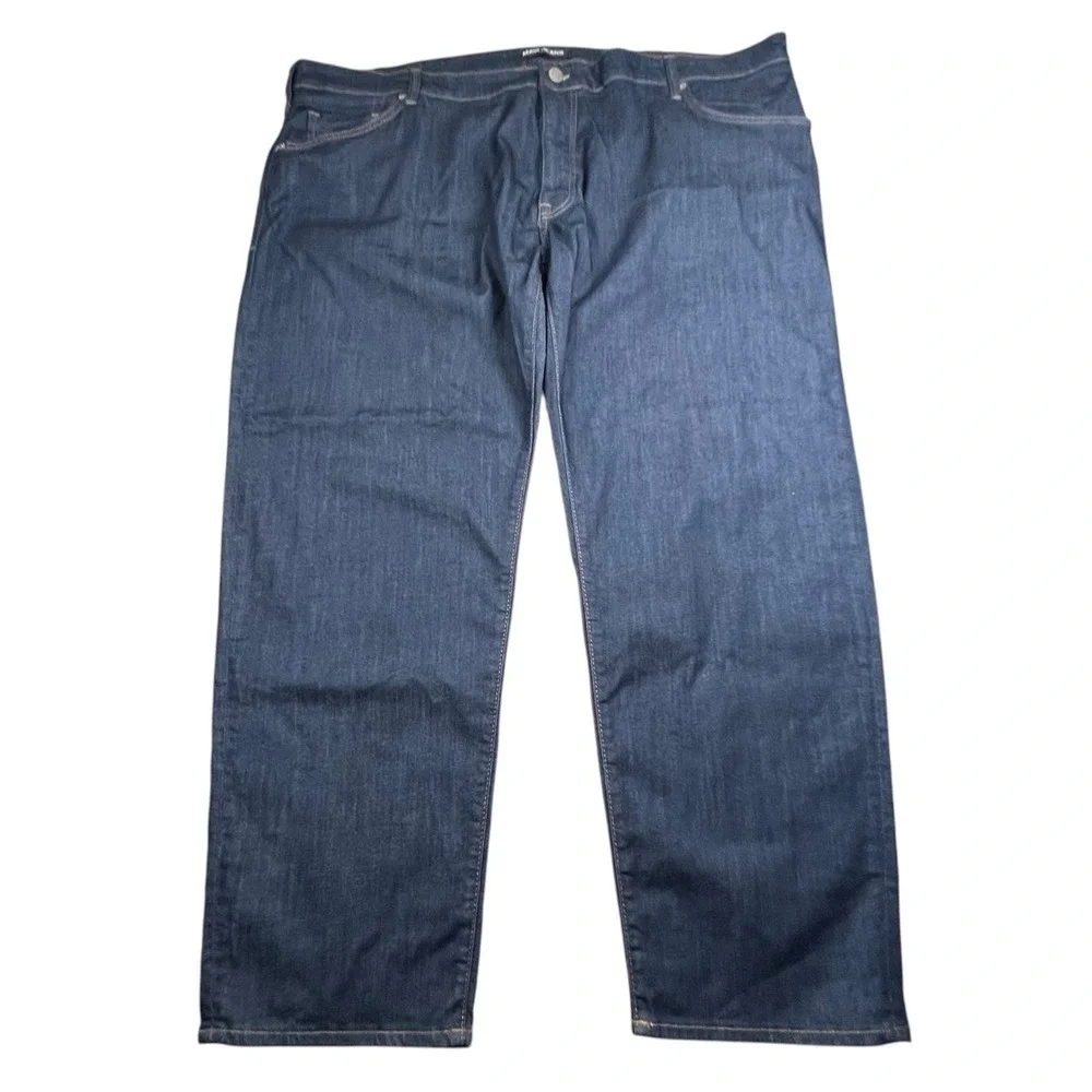 Mavi Mens 48X30 Zach Straight Leg Dark Wash Denim Jeans 5 Pocket Stretch